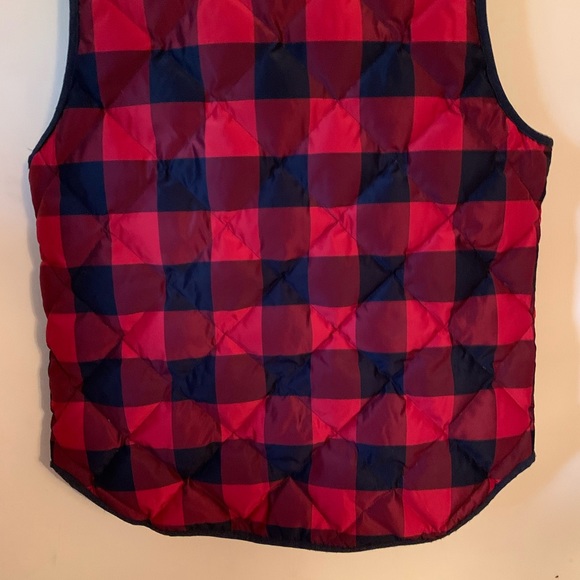 J.Crew Plaid Zip Up Vest Sz Medium - Picture 7 of 9